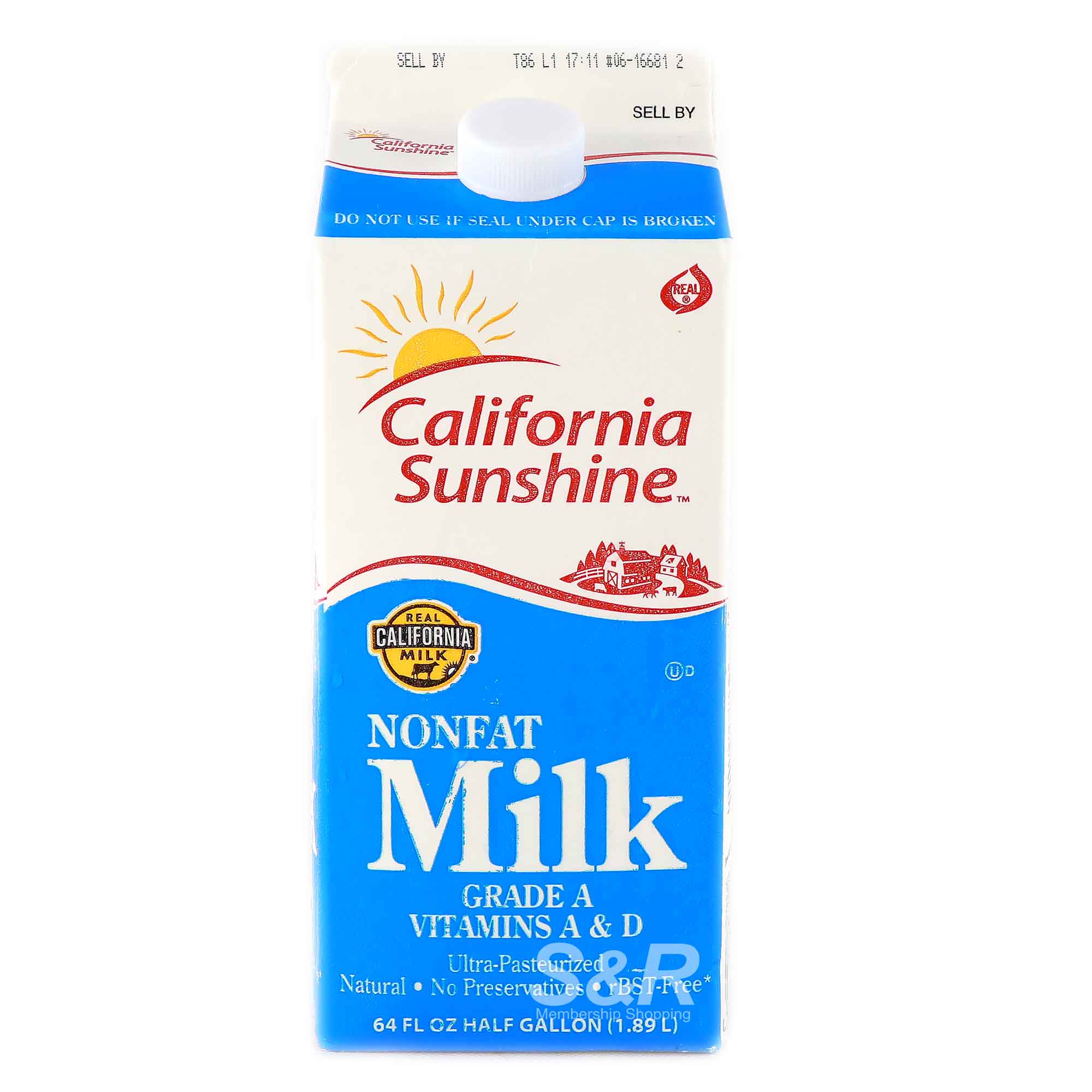 California Sunshine Nonfat Milk 1.89L